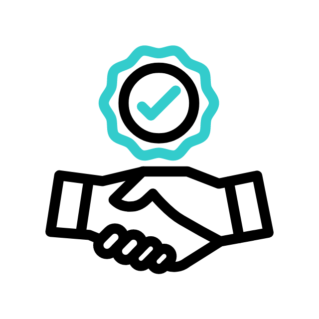 Handshake icon symbolizing booking your Quran course