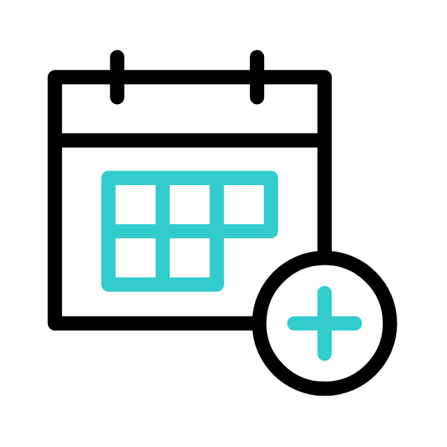 Calendar icon for scheduling trial sessions