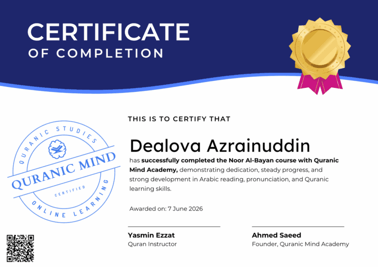 Certificate for Dealova Azrainuddin